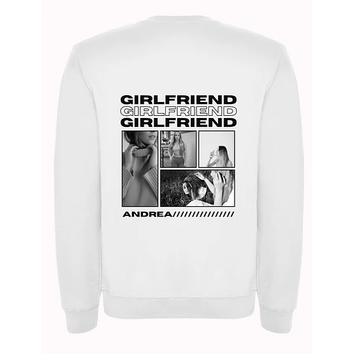 Polerón Girlfriend/Boyfriend - Personalizable - BLANCO