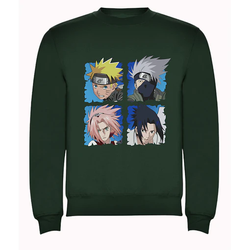 Poleron Naruto - VERDE OSCURO