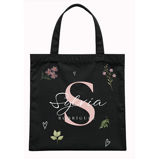 Tote bag Letra Nombre - Personalizado - Negro