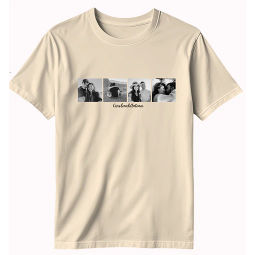 Polera - Personalizada 4 fotos - CREMA