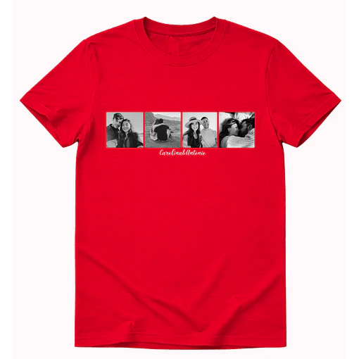 Polera - Personalizada 4 fotos - ROJO