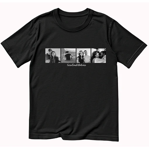 Polera - Personalizada 4 fotos - NEGRO