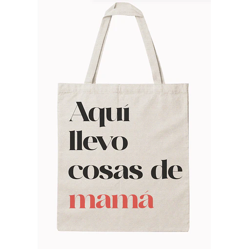 Tote bag Cosas de Mamá - Crema