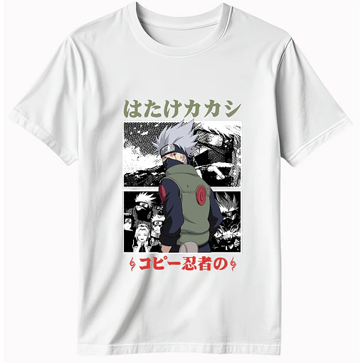 Polera Naruto / Kakashi - BLANCO