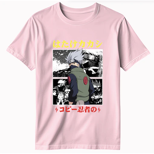 Polera Naruto / Kakashi - ROSADO