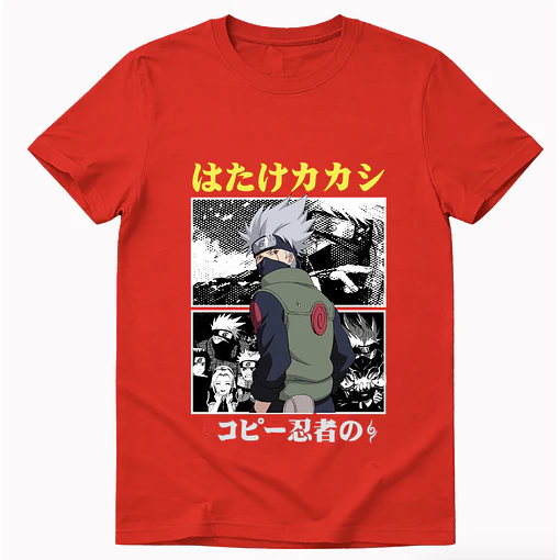 Polera Naruto / Kakashi - ROJO