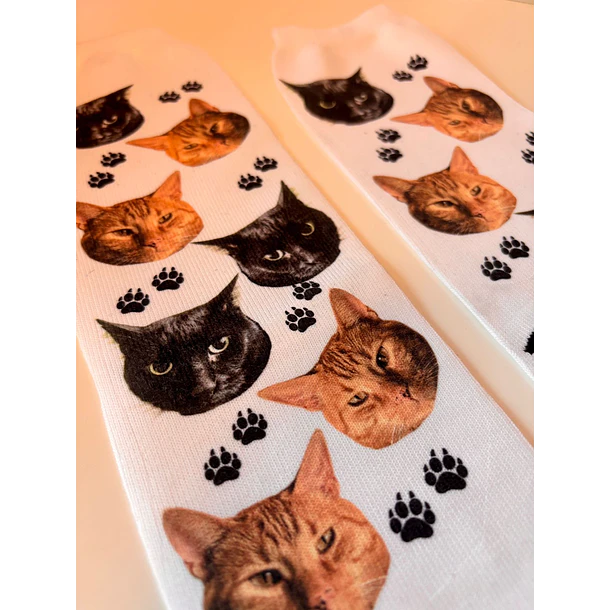 Calcetines Huellas de Gato - Personalizable 1