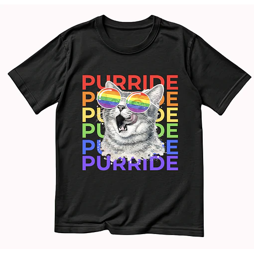Polera Gay Purride - NEGRO