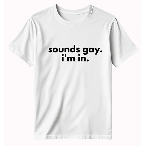 Polera Sounds gay - BLANCO