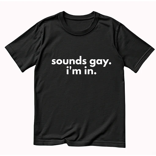 Polera Sounds gay - NEGRO