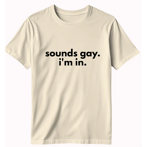 Polera Sounds gay - CREMA