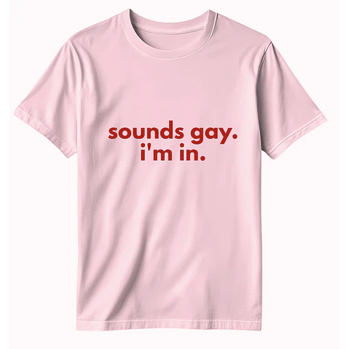 Polera Sounds gay - ROSADO