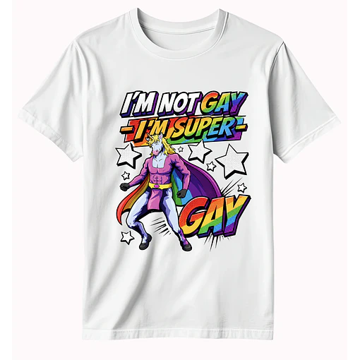 Polera Super Gay - BLANCO