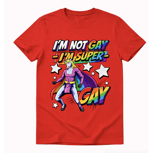 Polera Super Gay - ROJO
