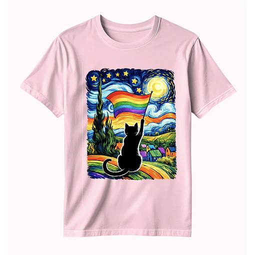 Polera Gay Cat - ROSADO