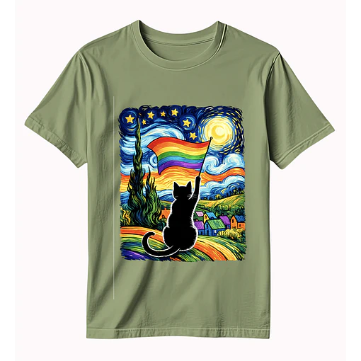 Polera Gay Cat - VERDE