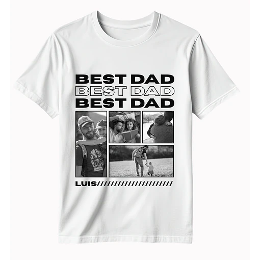 Polera Best Dad / Mejor Papá - Personalizable