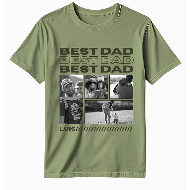 Polera Best Dad / Mejor Papá - Personalizable 2