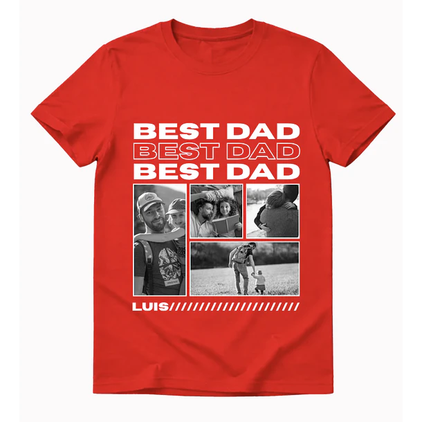 Polera Best Dad / Mejor Papá - Personalizable 5