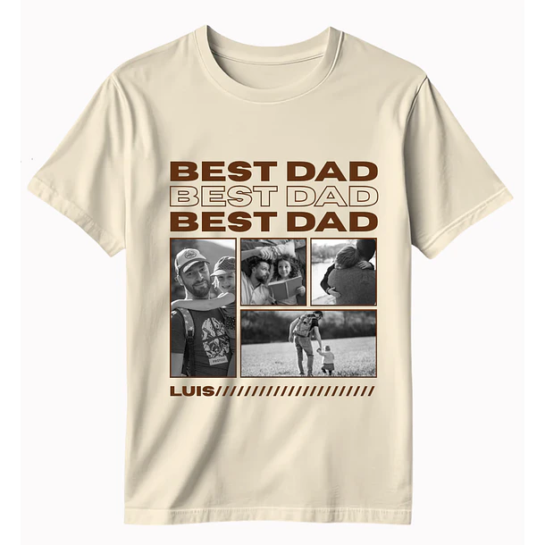 Polera Best Dad / Mejor Papá - Personalizable 7