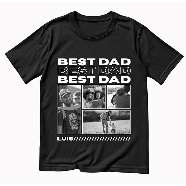 Polera Best Dad / Mejor Papá - Personalizable 8