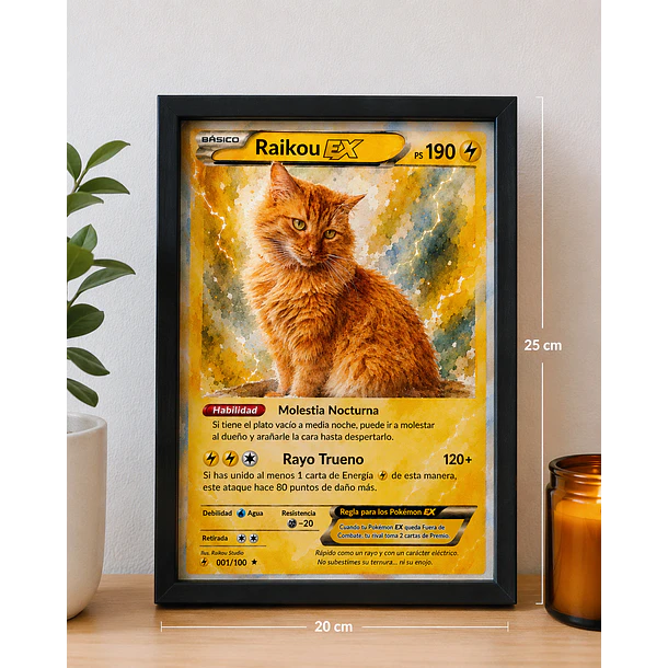 Cuadro Carta Pokémon de tu Mascota - Personalizable 2