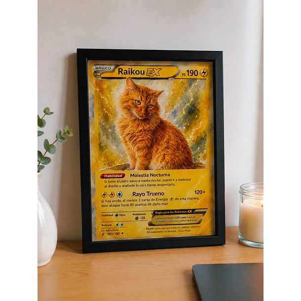 Cuadro Carta Pokémon de tu Mascota - Personalizable 3