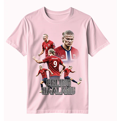 Polera Erling Haaland - Noruega 2 - ROSADO