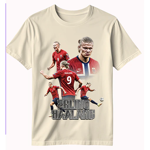 Polera Erling Haaland - Noruega 2 - CREMA