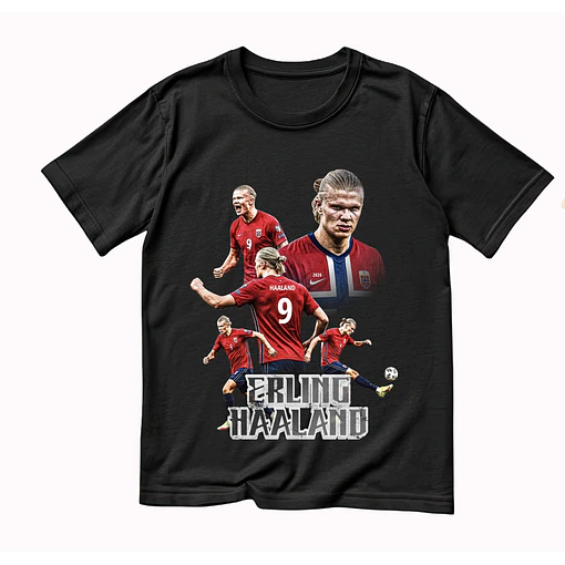 Polera Erling Haaland - Noruega 2 - NEGRO