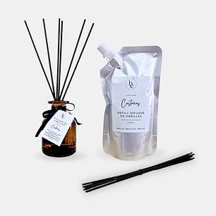 Set Difusor de Varillas + Refill y Varillas Extras