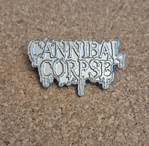 Pin Cannibal Corpse - Silver Edition Logo (Double Clutch)