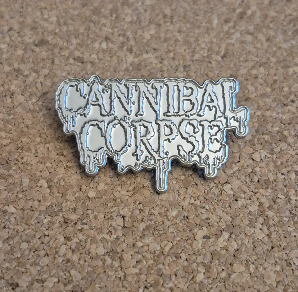 Pin Cannibal Corpse - Silver Edition Logo (Double Clutch) 2
