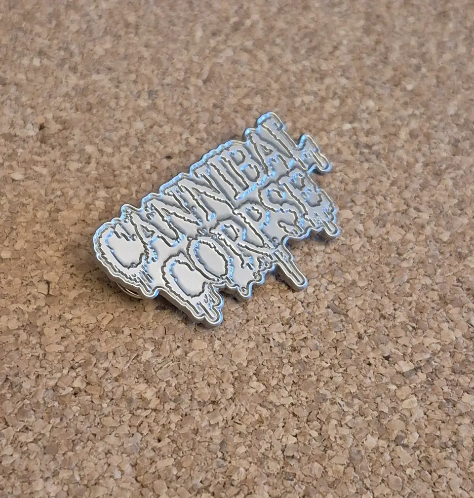 Pin Cannibal Corpse - Silver Edition Logo (Double Clutch) 1
