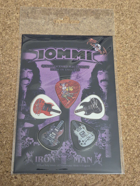 Black Sabbath - Plectrum Set Tony Iommi "Iron Man" (Made in England)