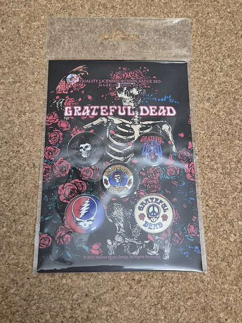Grateful Dead - Badge Set Oficial (Pack de 5 Pins)