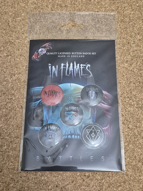 In Flames - Badge Set Oficial "Battles" (Pack de 5 Pins)