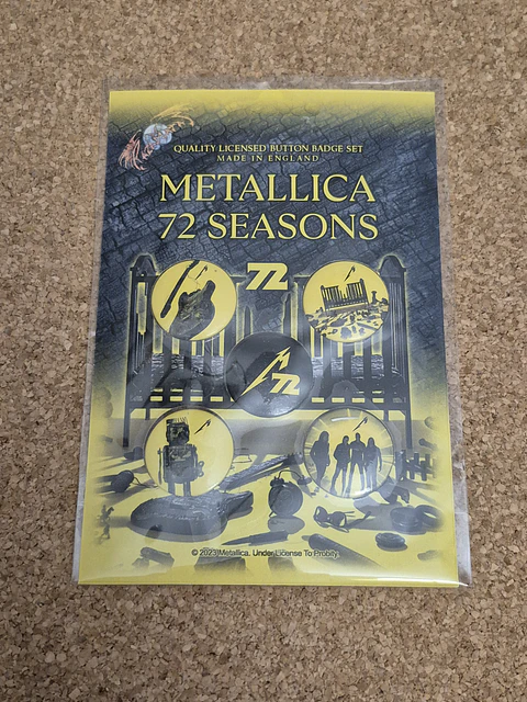 Metallica - Badge Set Oficial "72 Seasons" (Pack de 5 Pins)