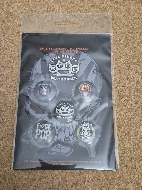 ​Five Finger Death Punch - Badge Set Oficial (Pack de 5 Pins)