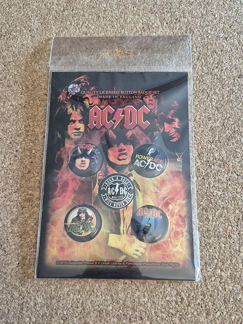 AC/DC - Badge Set Oficial (Pack de 5 Pins)