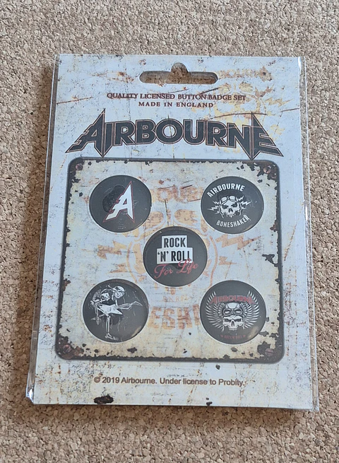 Airbourne - Badge Set Oficial (Pack de 5 Pins)