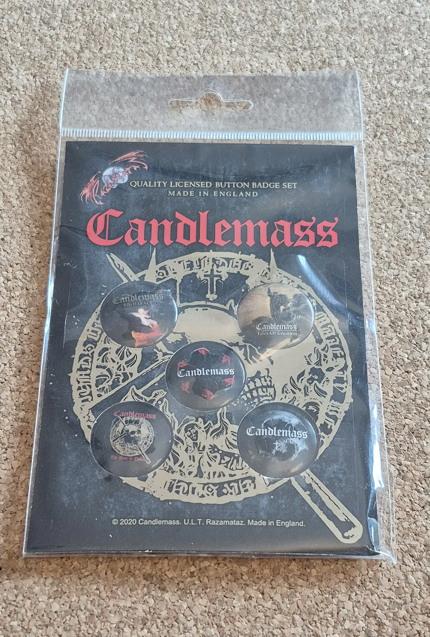 Candlemass - Badge Set Oficial (Pack de 5 Pins) 1