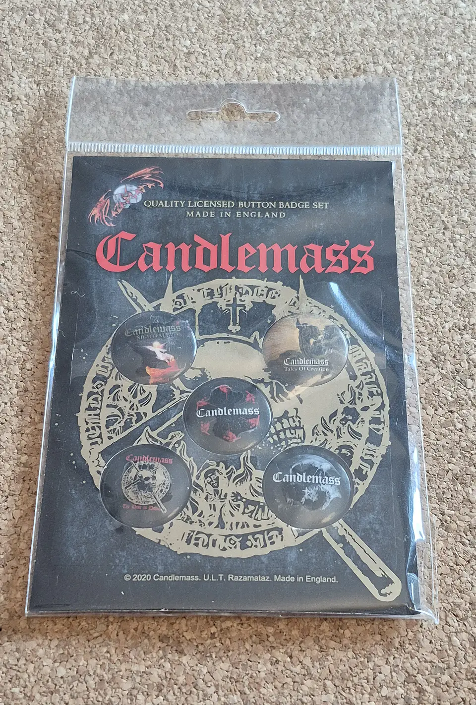 Candlemass - Badge Set Oficial (Pack de 5 Pins) 1