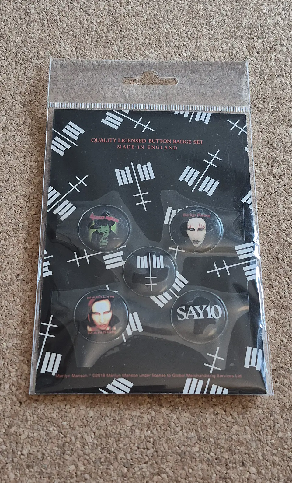 Marilyn Manson - Badge Set Oficial 