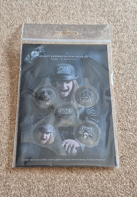 Ozzy Osbourne - Badge Set Oficial "Ordinary Man" (Pack de 5 Pins)