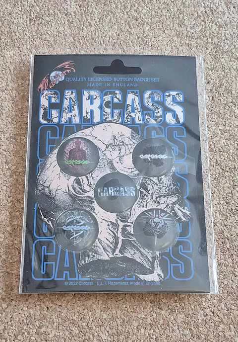 Carcass - Badge Set Oficial (Pack de 5 Pins)