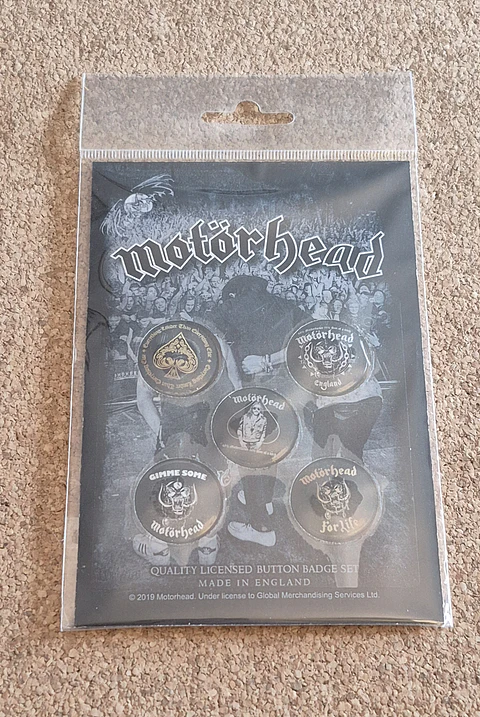 ​Motörhead - Badge Set Oficial (Pack de 5 Pins)
