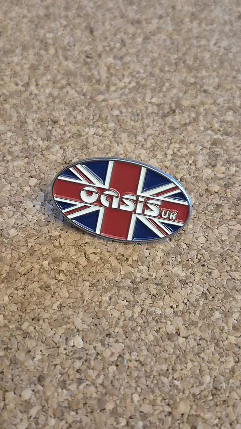 Pin Oasis - Union Jack Logo (Single Clutch)