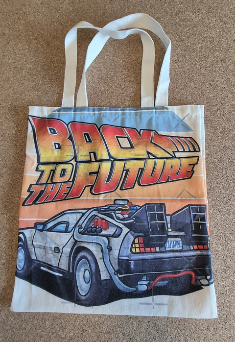 Tote Bag Back to the Future - Time Machine Edition 🏎️⚡🕰️