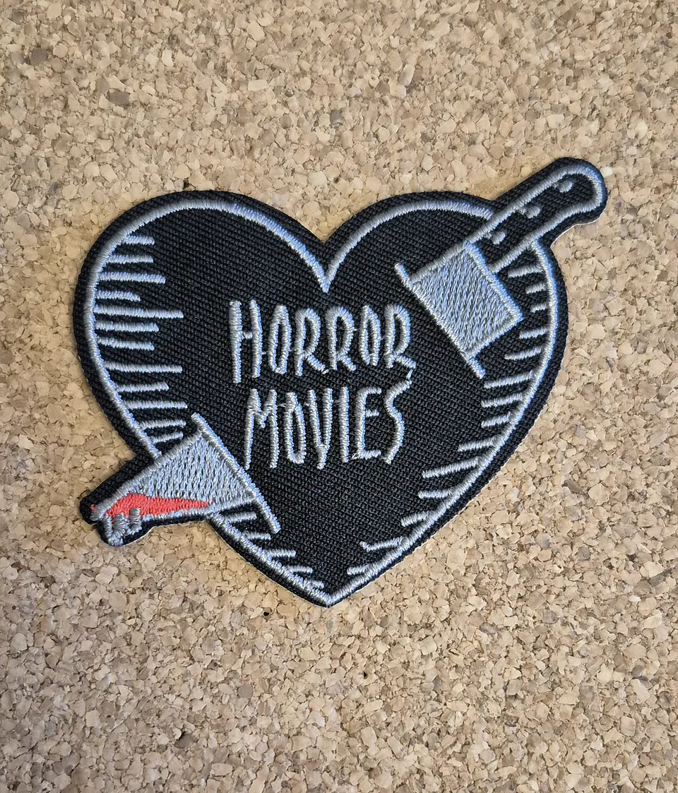 Horror Movies Heart Patch - Embroidered (Iron-on) 1
